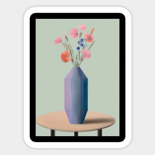 Fancy Flowers Vase Sticker